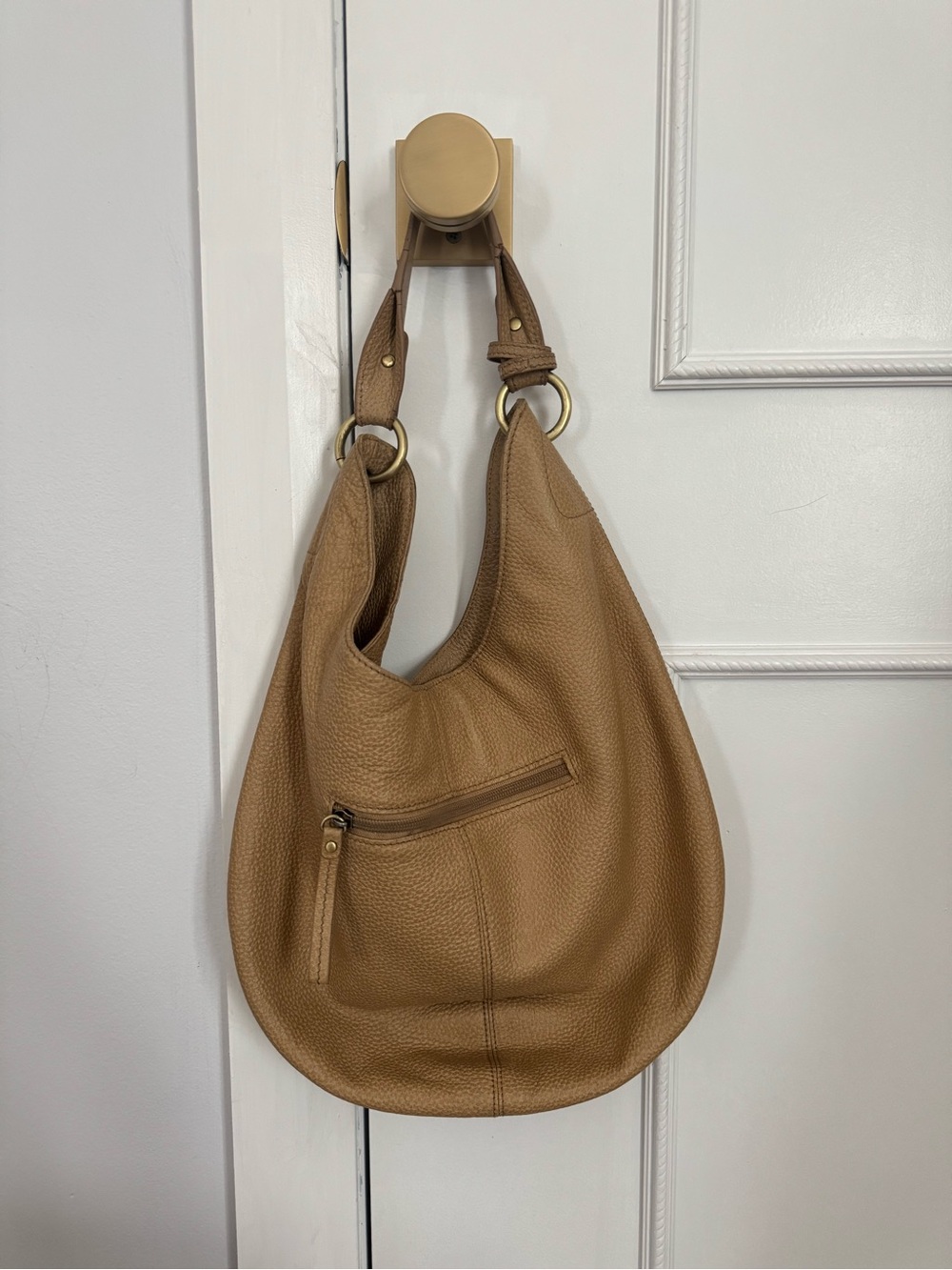 HOBO Saddle Tan Pebbled Leather Hobo Bag